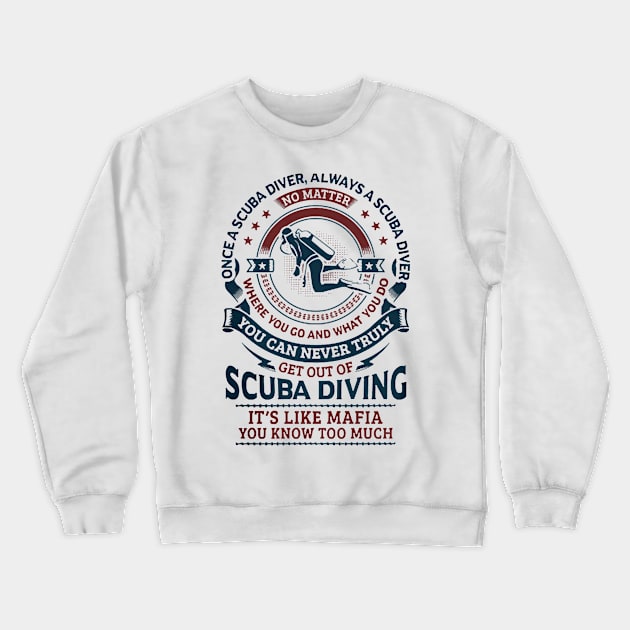 Scuba Diving Crewneck Sweatshirt by methetca